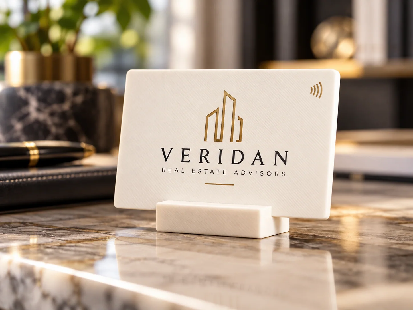 VicoCard Desk – NFC-Aufsteller für Empfang und Beratung